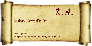 Kuhn Artúr névjegykártya